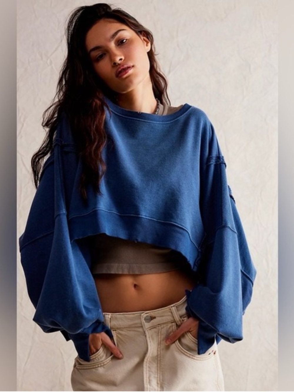 Free People We The Free Camden Cropped Sweatshirt